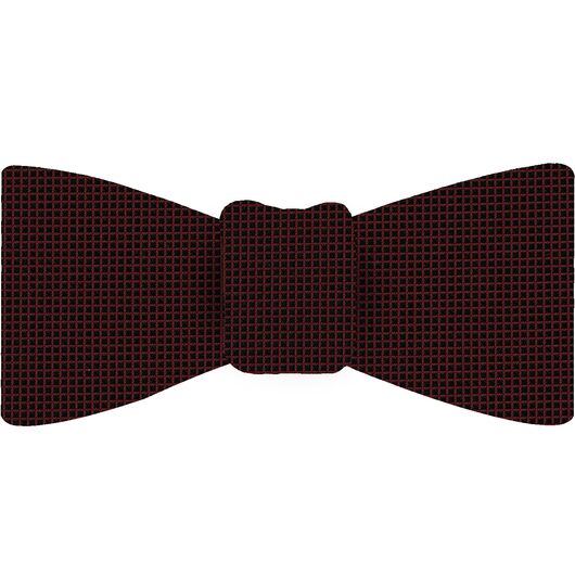 {[en]:Black/Red Diamond Weave Silk Tie