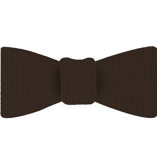 {[en]:Dark Chocolate Diamond Weave Silk Bow Tie
