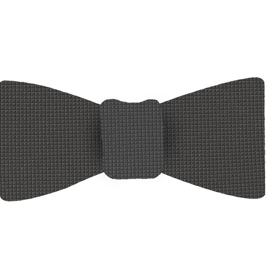 {[en]:Charcoal Gray Diamond Weave Silk Tie