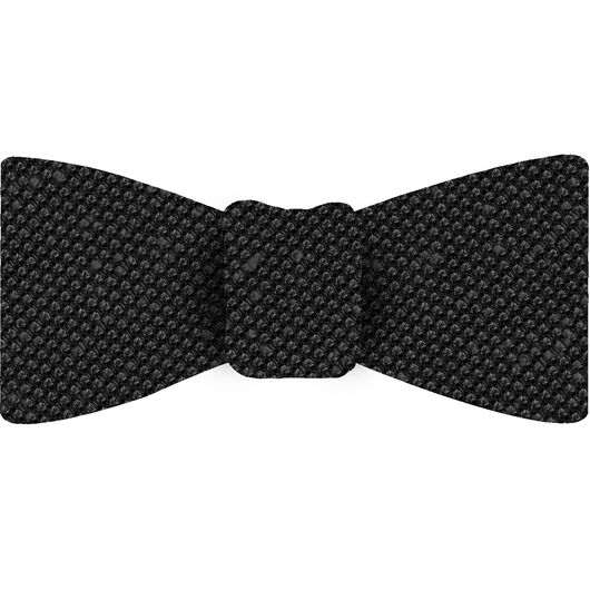 {[en]:Charcoal Gray Shantung Grenadine Fina Silk Bow Tie