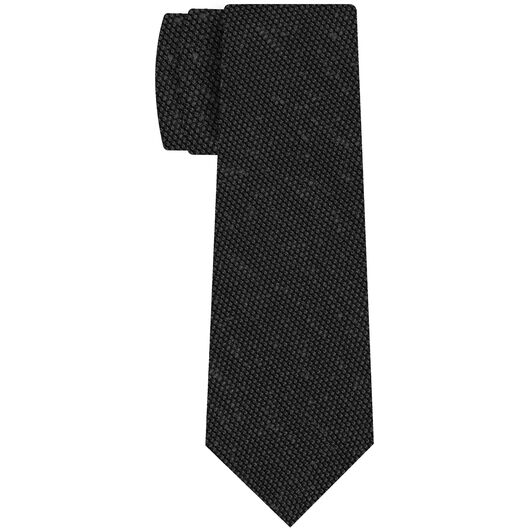 {[en]:Charcoal Gray Shantung Grenadine Fina Silk Tie