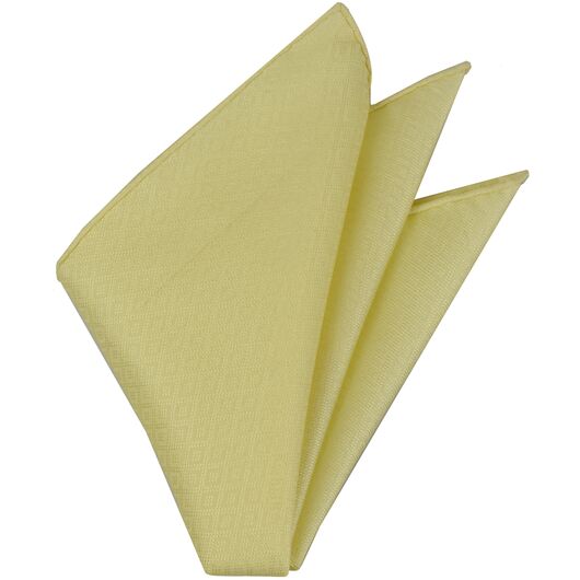 Light Yellow Thai Brocade Silk Pocket Square TBSP-1A