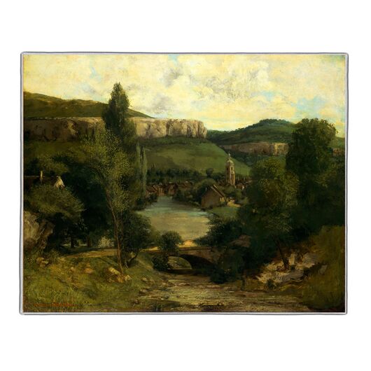 {[en]:View of Ornans - Gustave Courbet Pocket Rectangle