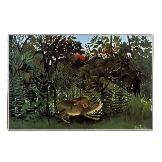 The Hungry Lion Throws Itself on the Antelope - Henri Rousseau Pocket Rectangle #ARTR-31B