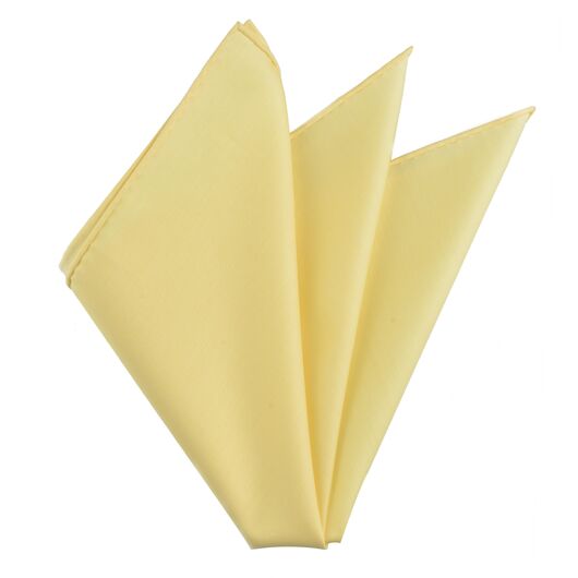 {[en]:Carlo Riva - Corn Yellow Twill Cotton Pocket Square
