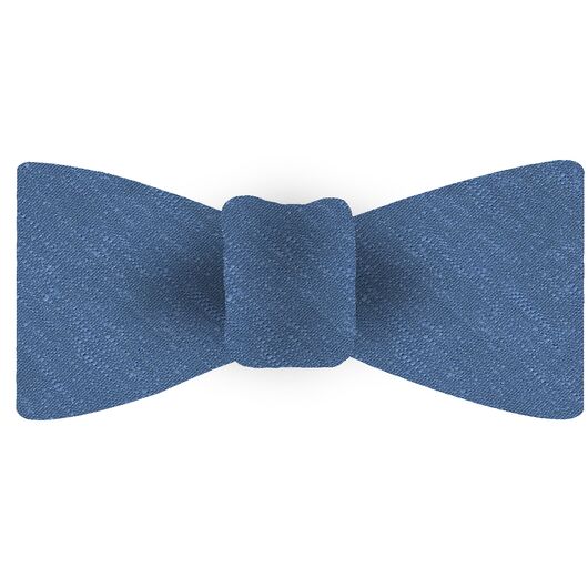 {[en]:Sky Blue Shantung Solid Silk Bow Tie