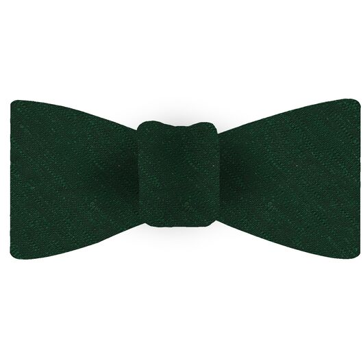 {[en]:Forest Green Shantung Solid Silk Bow Tie