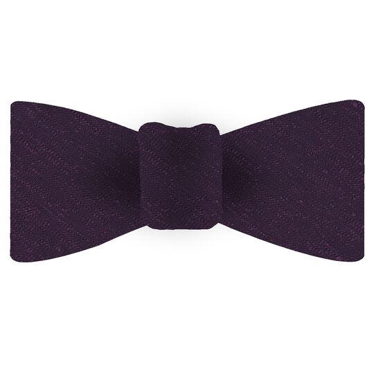 {[en]:Purple Shantung Solid Silk Bow Tie