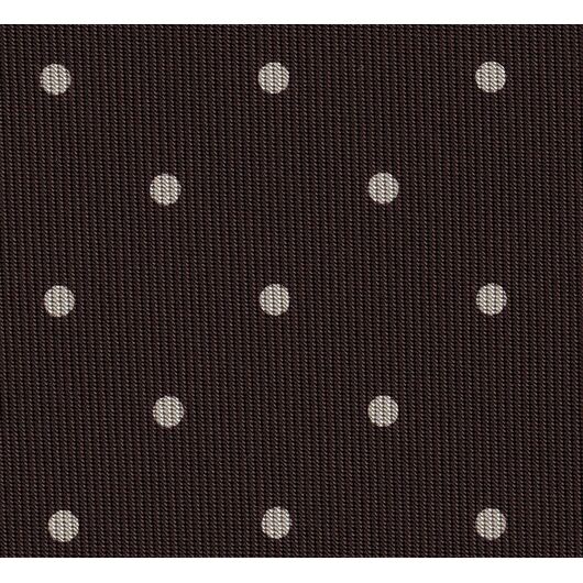 Off-White on Dark Chocolate Print Dot Silk Pocket Square #MCDP-39