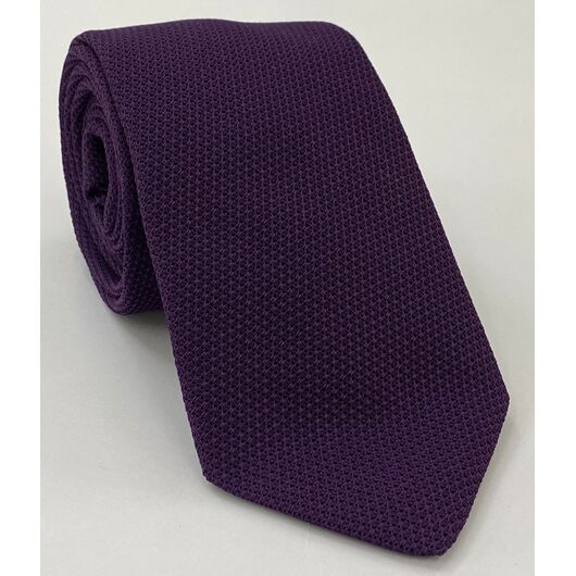 Dark Purple Piccola Grenadine Silk Tie #GPT-19