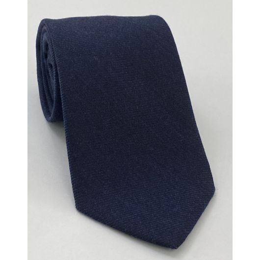 Dark Navy Blue Wool/Silk Tie GWST-11