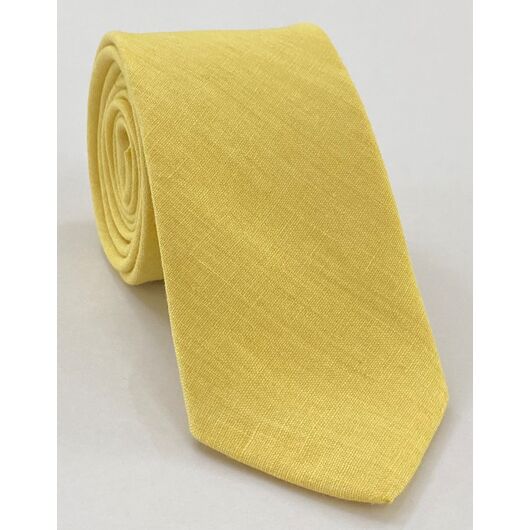 Light Yellow Belgian Linen Tie LLT-5