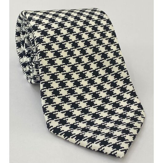 Black & White Print Pattern Silk Tie #MCT-593