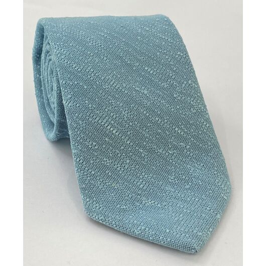 Sky Blue Chocolate Shantung Solid Silk Tie SHSOT-13