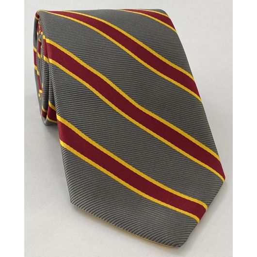 University Of Southern California Tie ACO-52 Cardinal & Gold on Charcoal Gray