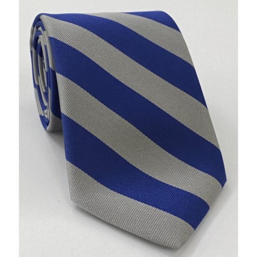 Georgetown Silk Tie ACO-6 (Blue & Dull Gray)