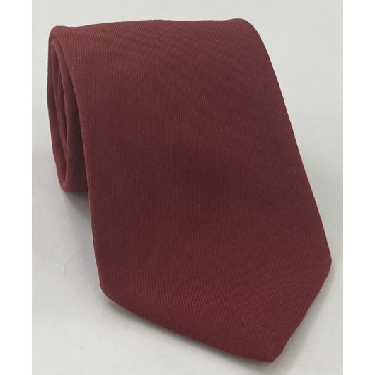 Red Solid Challis Wool Tie CHSOT-2