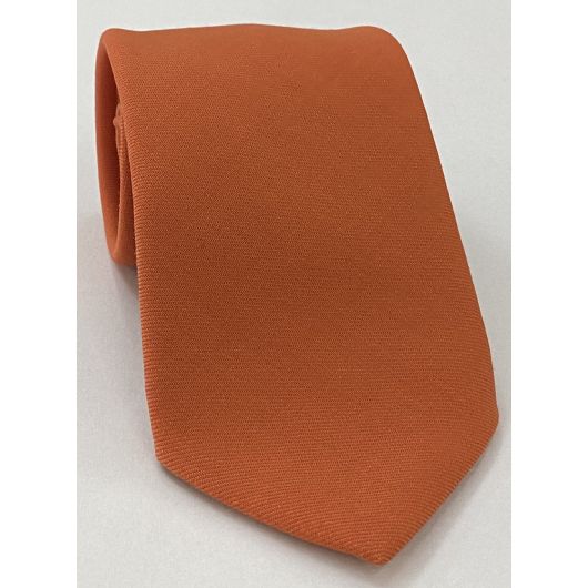 Burnt Orange Solid Challis Wool Tie CHSOT-8