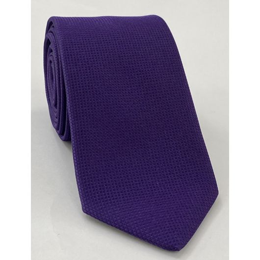 Dark Purple Diamond Weave Silk Tie DT-10