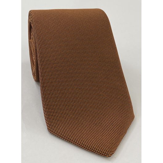Burnt Orange Oxford Weave Silk Tie FFOXT-19