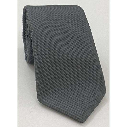 Dark Charcoal Gray Grosgrain Silk Tie GGRT-11