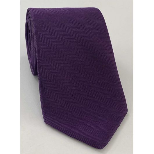 Purple Herringbone Silk Tie HBT-3