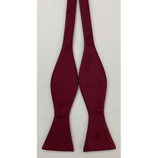 Dark Red Satin Silk Bow Tie #ISABT-10