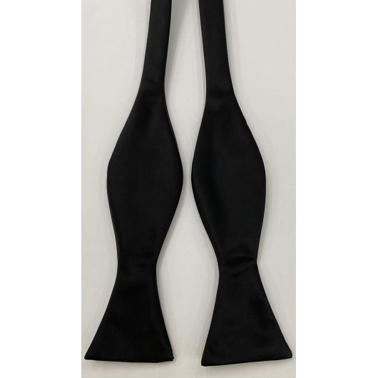 Black Satin Silk Bow Tie ISABT-5