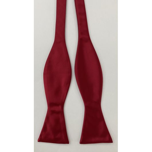 Red Satin Silk Bow Tie #ISABT-9