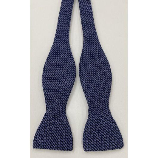 Light Lavender & Midnight Blue Cashmere/Silk Grenadine Grossa Silk Bow Tie SCGGBT-11