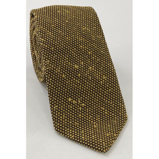 Yellow Gold Shantung Grenadine Fina Silk Tie SHFT-15