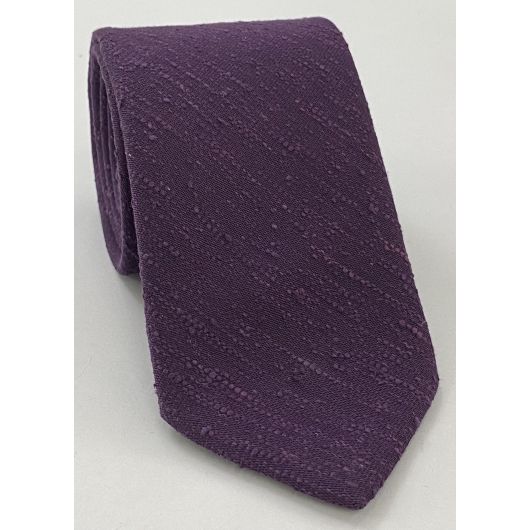 Purple Shantung Solid Silk Tie SHSOT-9