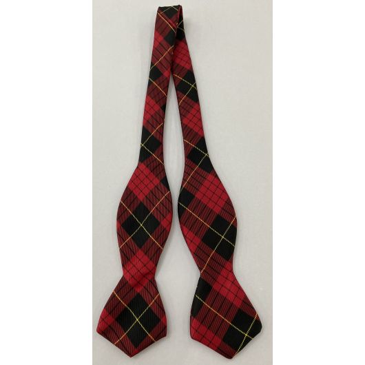 Macqueen Tartan Silk Bow Tie #TABT-12  Red, Black & Yellow