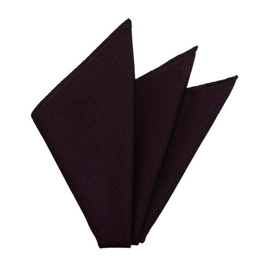 {[en]:Dark Purple/Black Grenadine Fina Silk Pocket Square