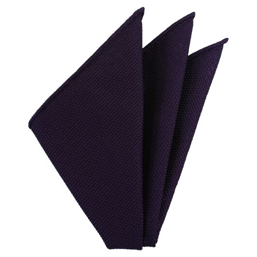 {[en]:Dark Purple Piccola Grenadine Silk Pocket Squares
