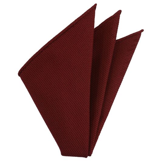{[en]:Red Piccola Grenadine Silk Pocket Squares