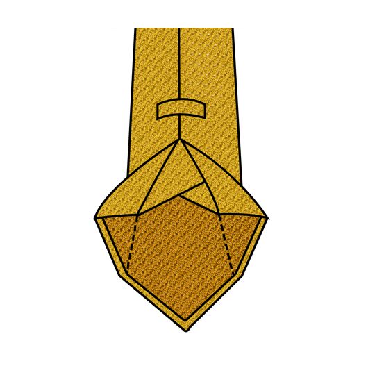 7-fold Unlined Tie Construction with flat edges